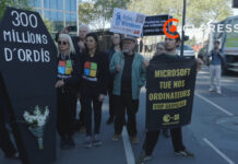 Windows 10’un sonu Fransa’da sokakta protesto edildi: Tabutlu gösteri Microsoft’u hedef aldı